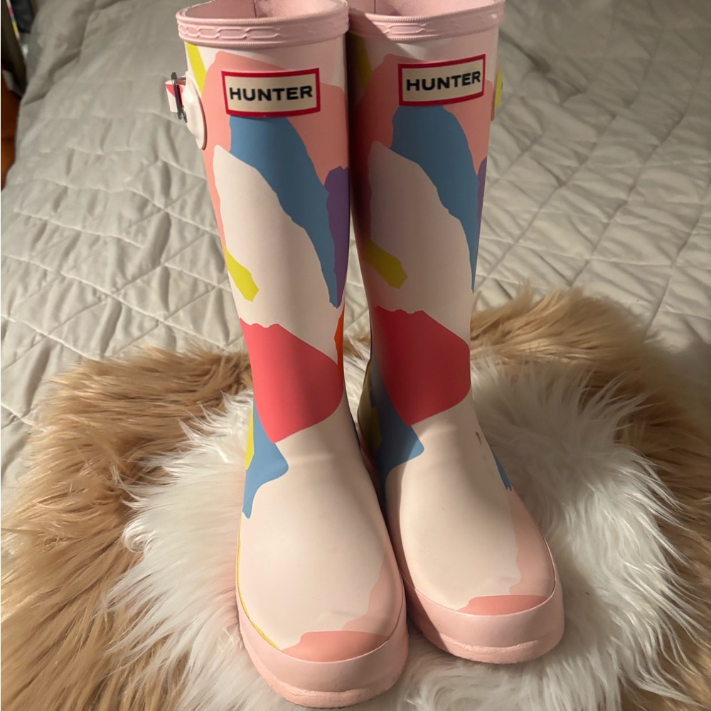 Hunter Pastel Patterned Rain Boots